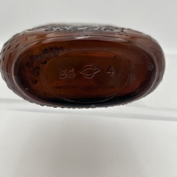 Vintage Amber Brown Bottle Embossed John Paul Jones 1 Pint Whiskey Flask 7.5” - Picture 13 of 16